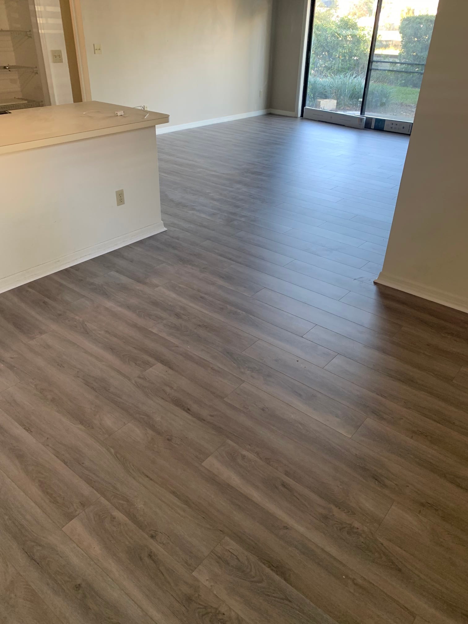 Hardwood flooring installation example